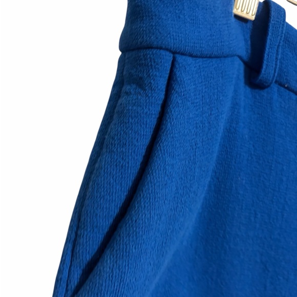 The Fold Royal Blue Straight Leg Virgin Wool Women's Pants Career Preppy Size 12 - Picture 8 of 11